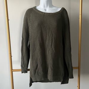 Express Oversized Olive Green Sweater